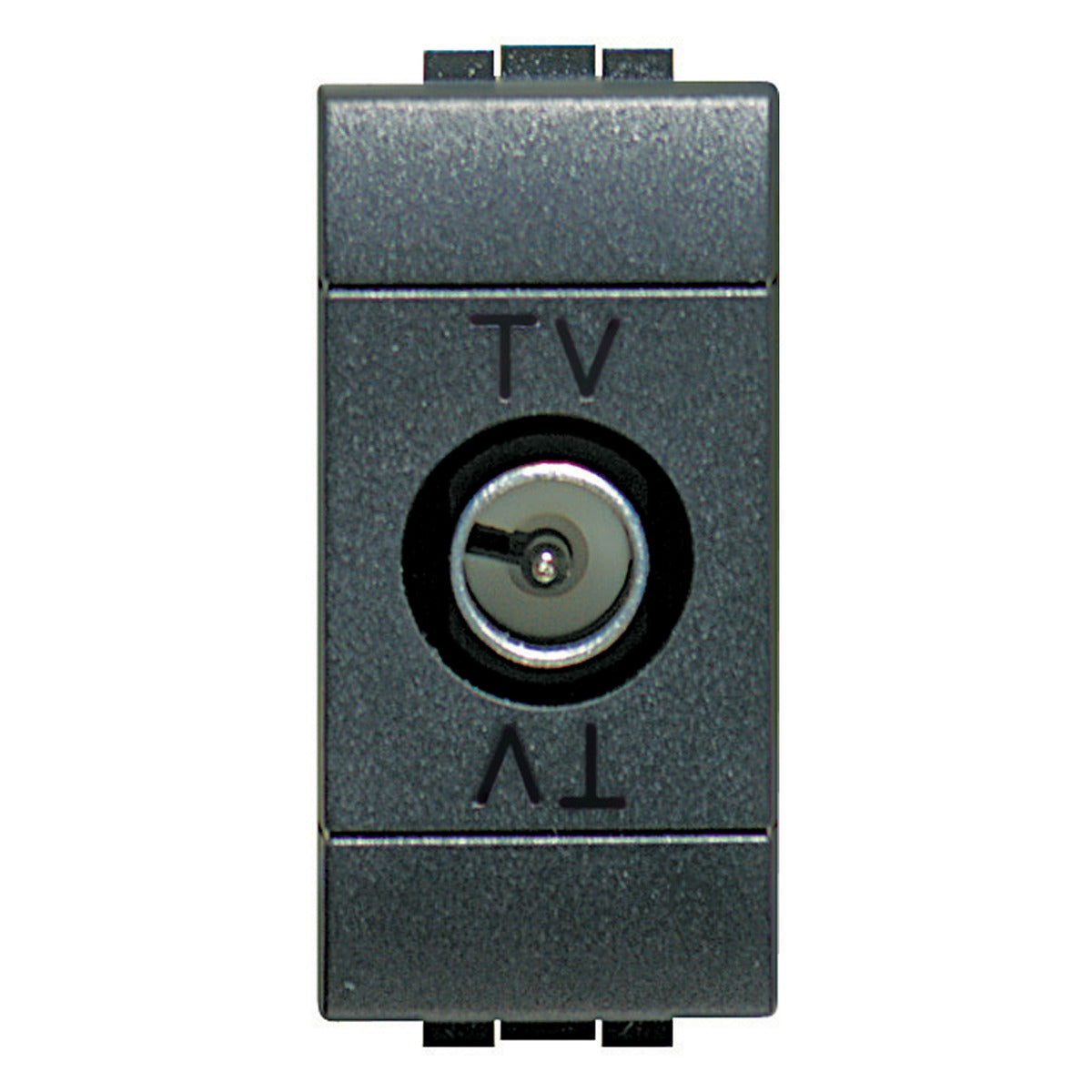 Base coaxial TV BTicino Livinglight antracita terminal de 1 módulo – Ref. L4202P/T - referencia L4202PT