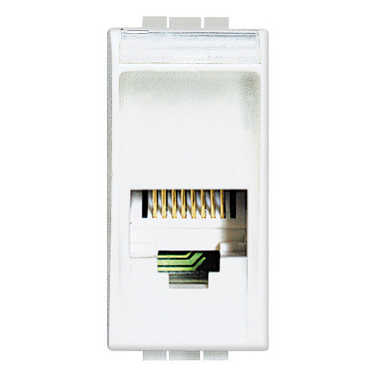 Conector telefónico RJ11 BTicino Livinglight blanco de 1 módulo – Ref. N4258/11N - referencia N425811N