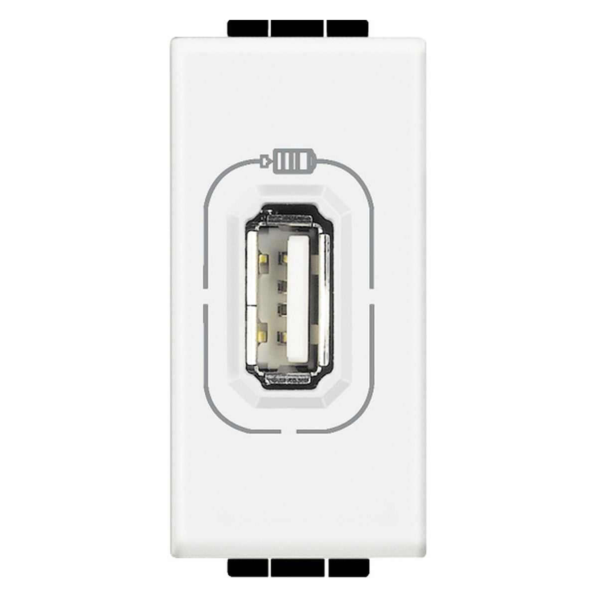 Cargador USB BTicino Livinglight blanco 5 V y 750 mA – Ref. N4285C - referencia N4285C