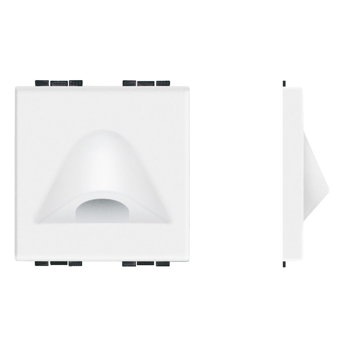 Salida de cables BTicino Livinglight blanca de 9,5 mm y 2 módulos – Ref. N4954 - referencia N4954
