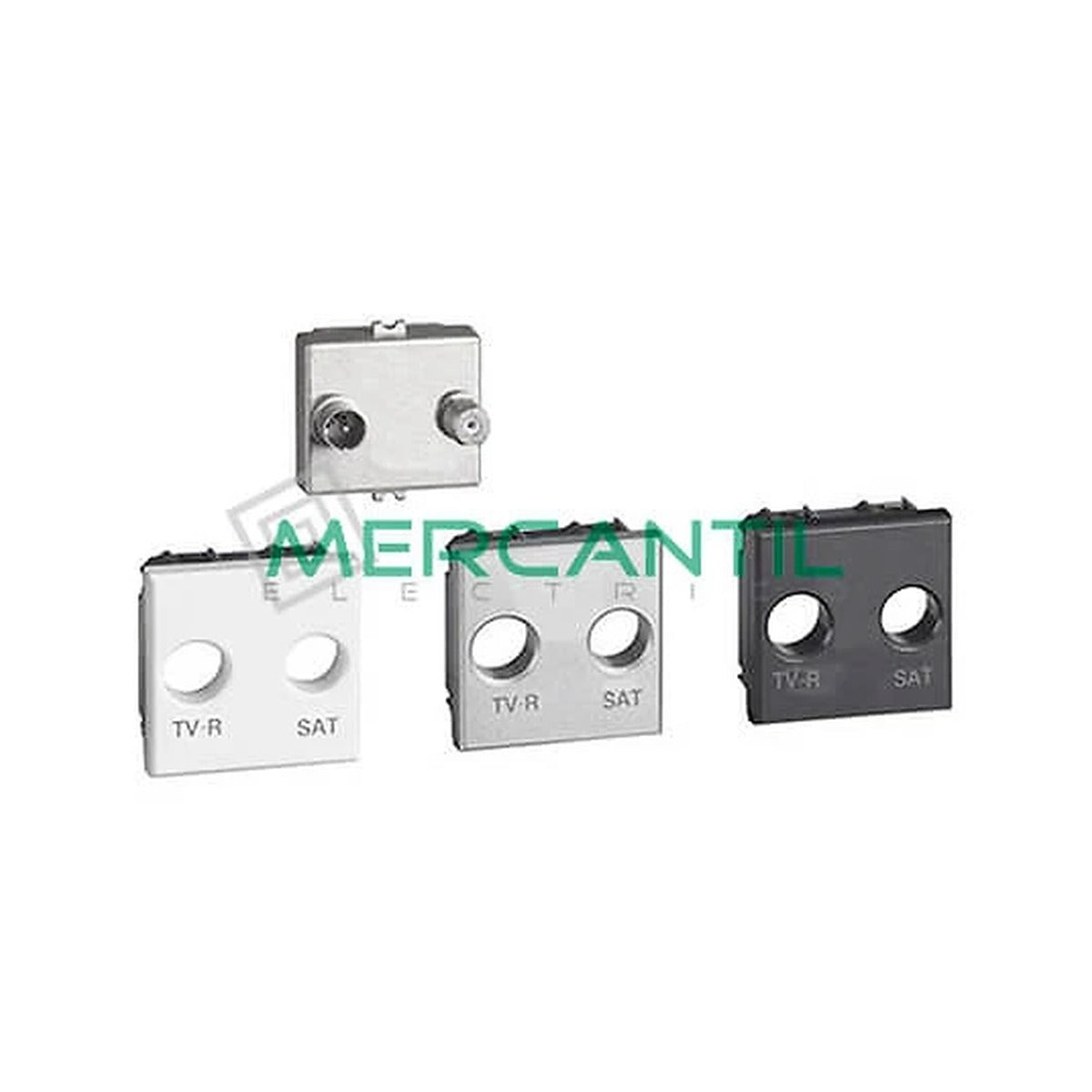 Base TV/R-SAT final BTicino Axolute de 2 módulos y 10 dB – Ref. H4217M2P10 - referencia H4217M2P10