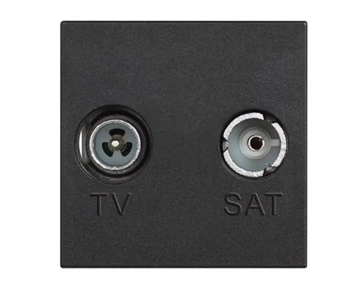 Base TV/R-SAT final BTicino Axolute de 2 módulos y 10 dB – Ref. H4217M2P10