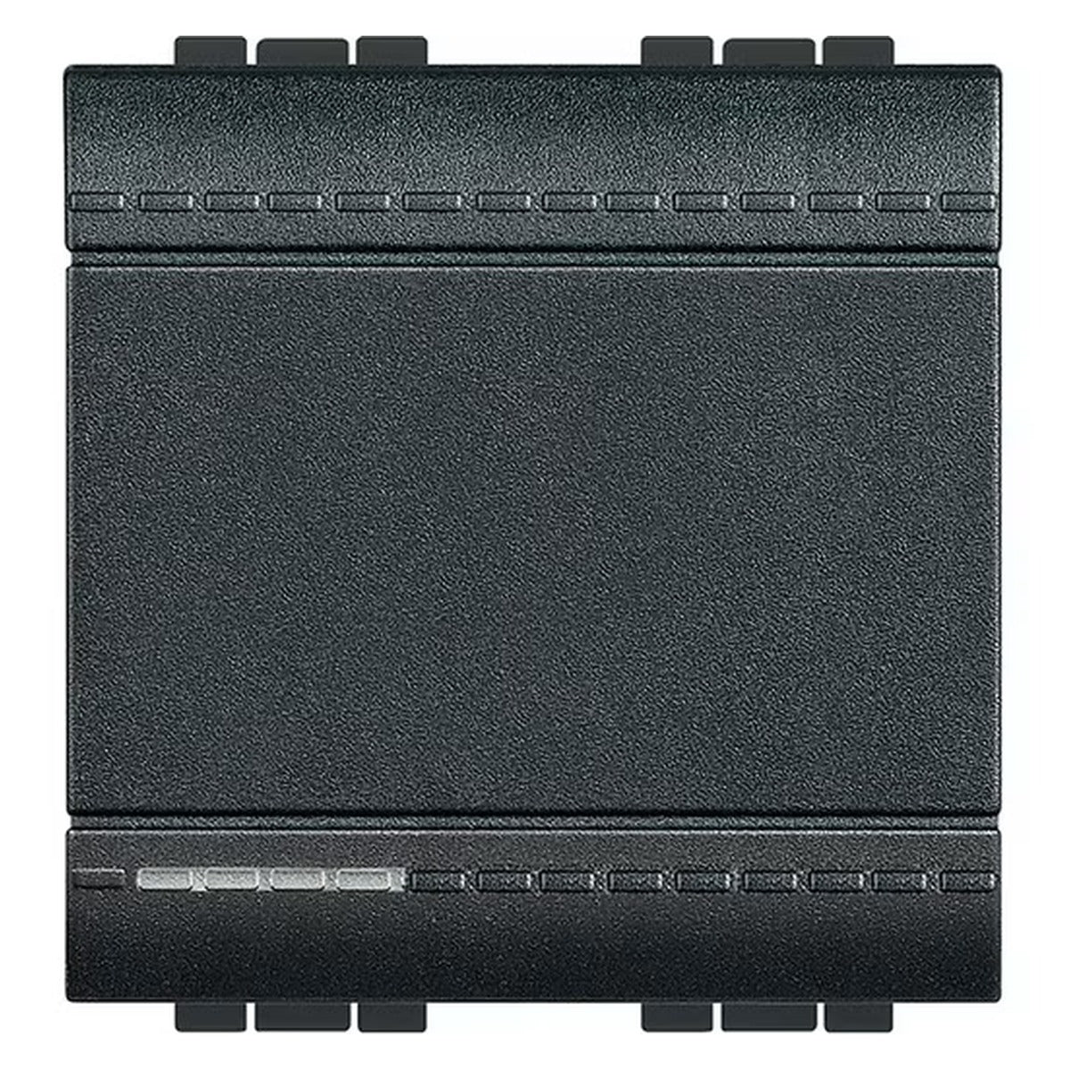 Interruptor unipolar BTicino Living International antracita de 2 módulos – Ref. L4001/2 - referencia L40012