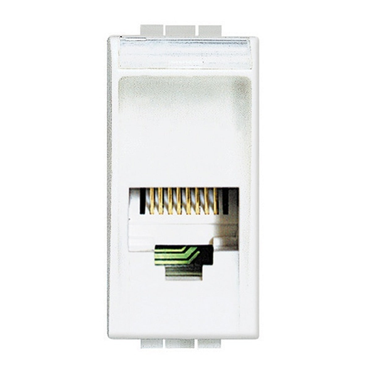 Base telefónica RJ11 BTicino Livinglight blanca de 2 módulos – Ref. N4258/11D - referencia N425811D