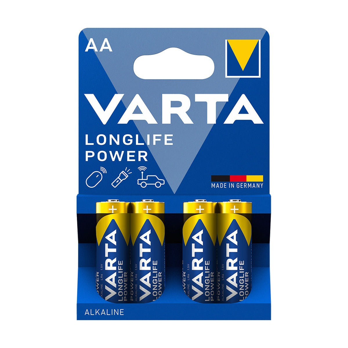 Pilas alcalinas Varta Longlife Power AA/LR06, blíster de 4 – Ref. EDM 38430 - referencia 38430
