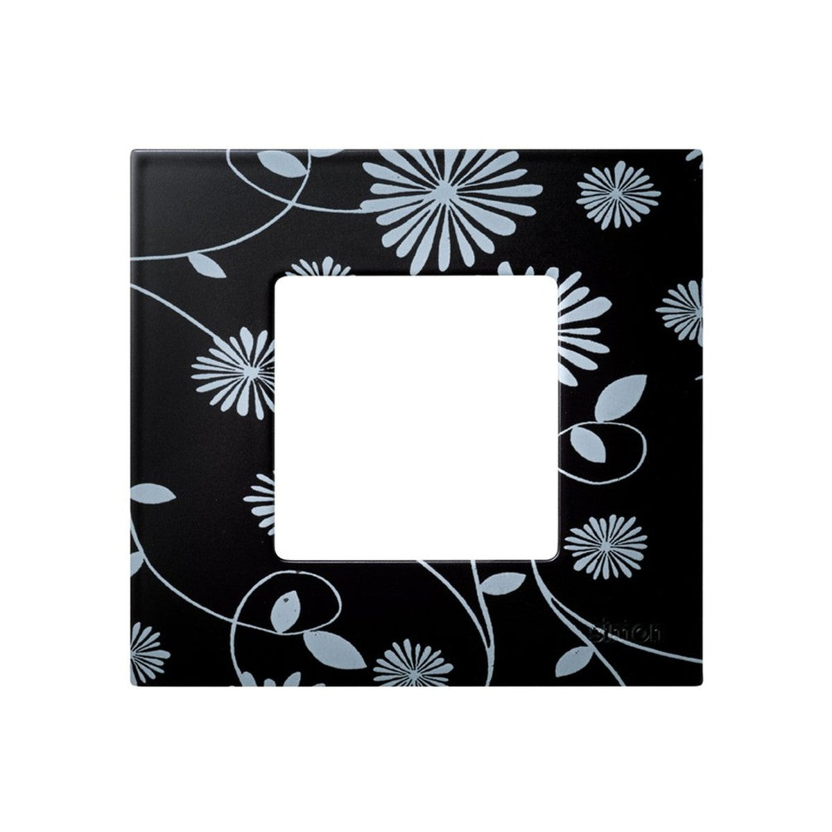 Funda intercambiable Simon 27 Play para marco de 1 elemento, negro y blanco - referencia 2700617-802