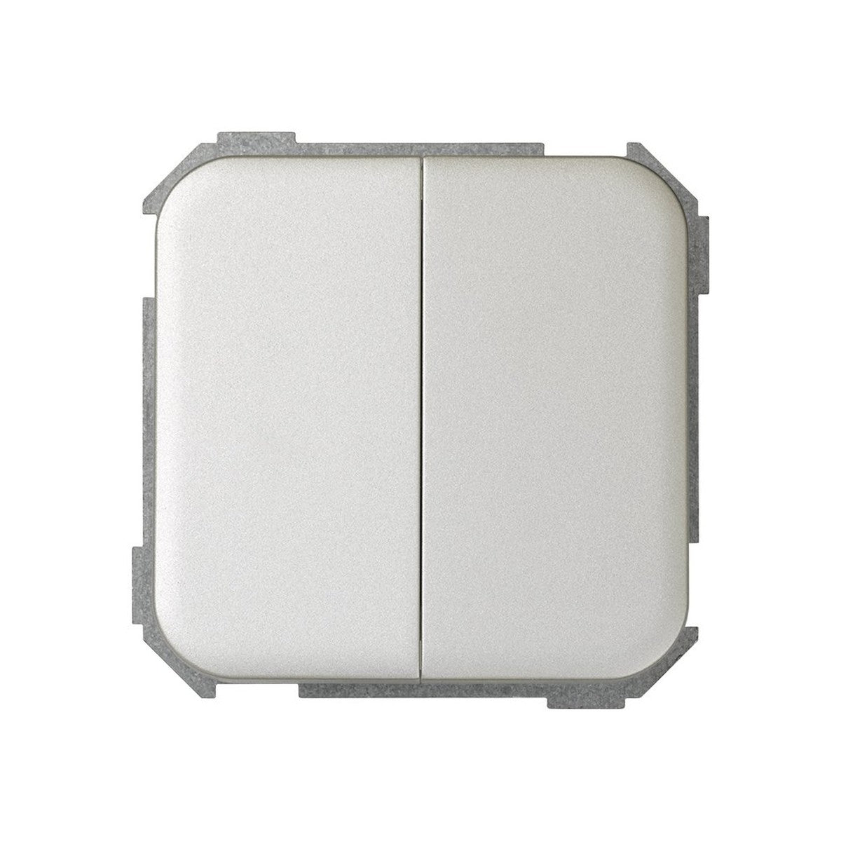 Conjunto de 2 interruptores Simon 31 10 AX 250 V, aluminio - referencia 31398-33
