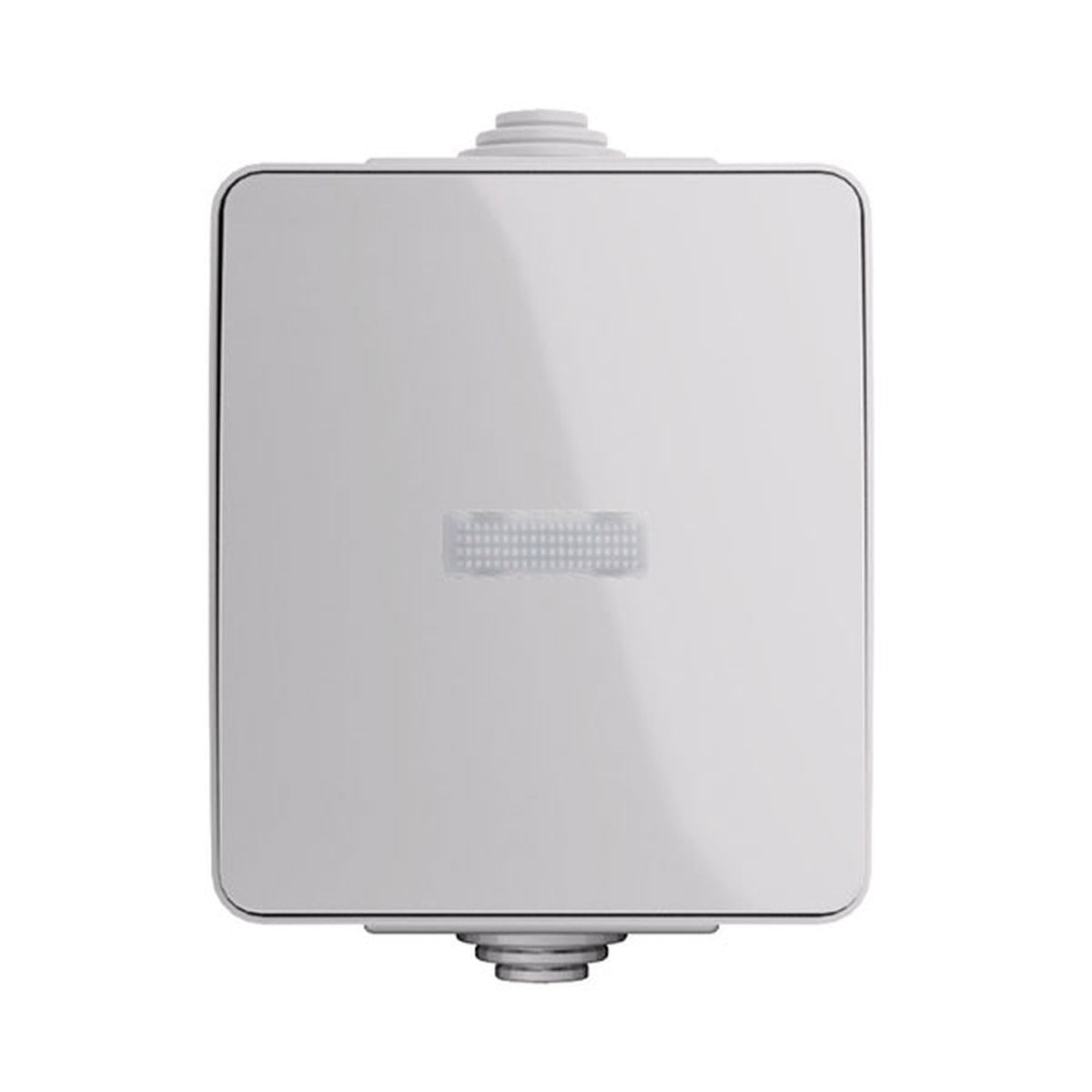 Pulsador luminoso de superficie Atmoss S60 gris 250 V - referencia S6040314