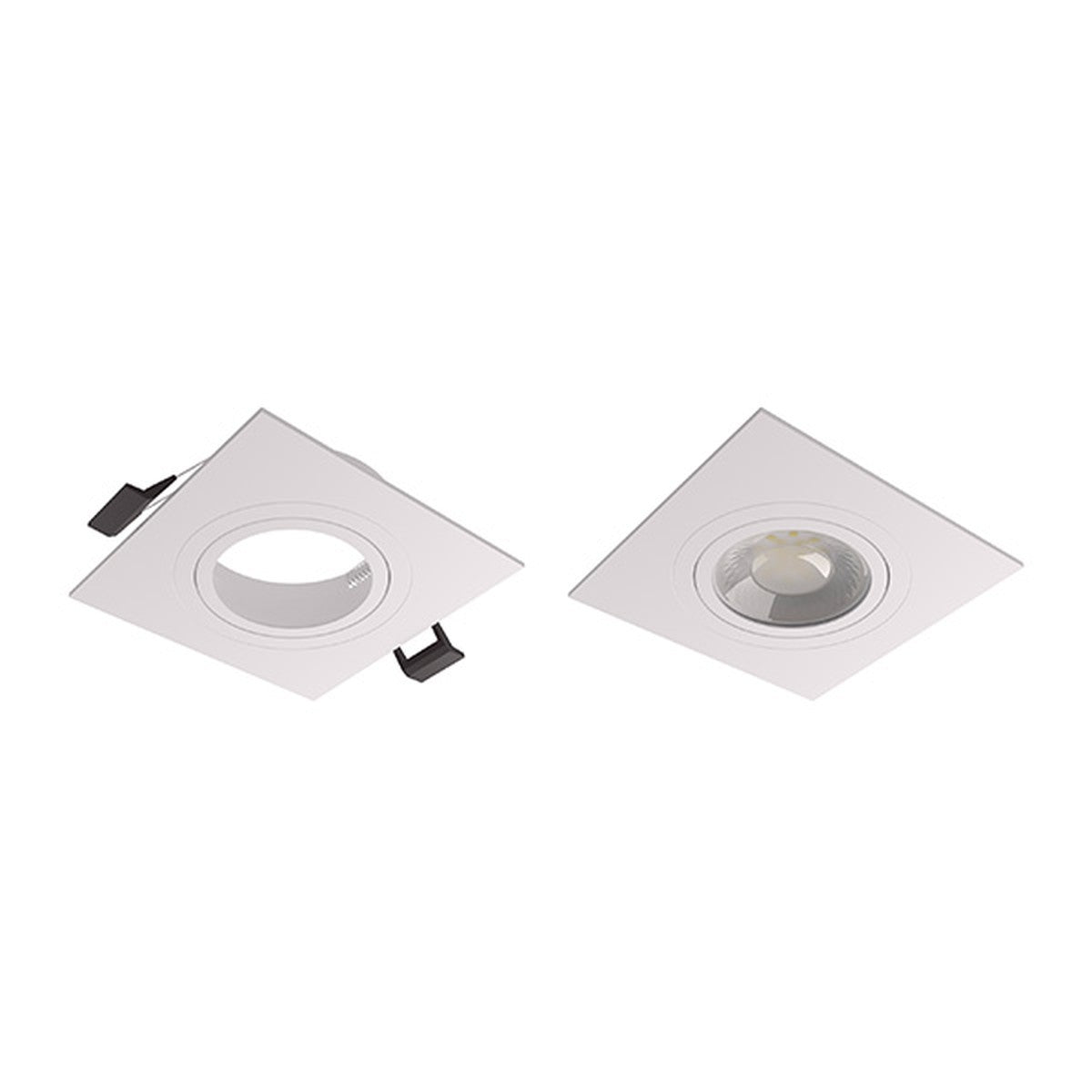 Aro empotrable basculante Atmoss Axis ARO020 cuadrado blanco mate - referencia ARO020