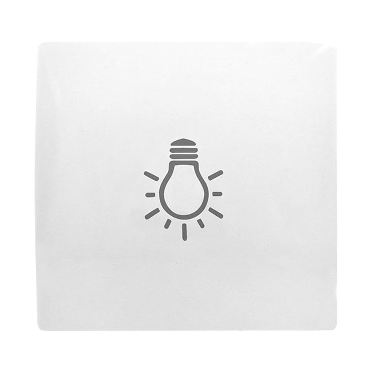 Tecla de pulsador con símbolo de luz Atmoss S30 blanca - referencia S3062810