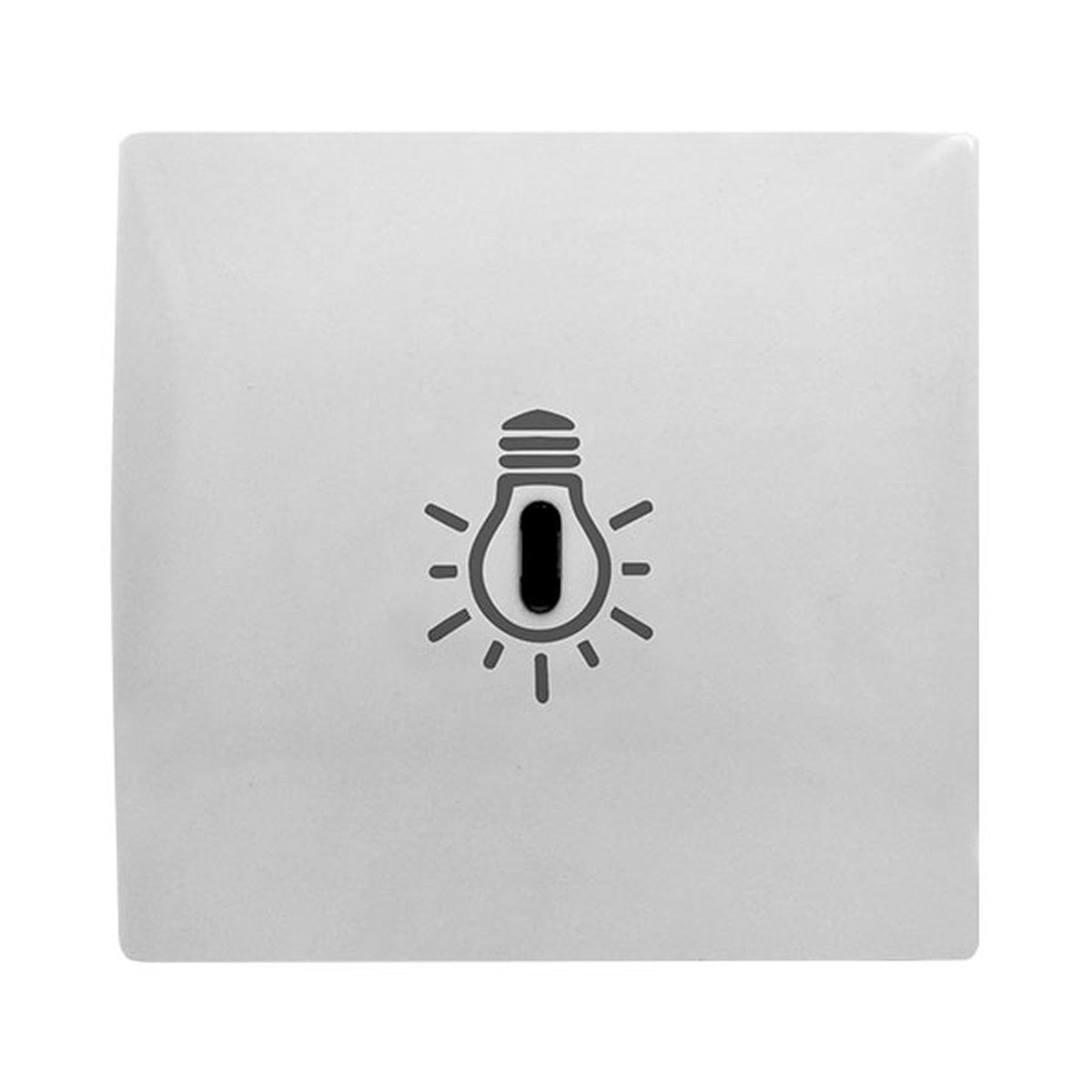 Tecla luminosa de pulsador con símbolo de luz Atmoss S30 blanca - referencia S3063010