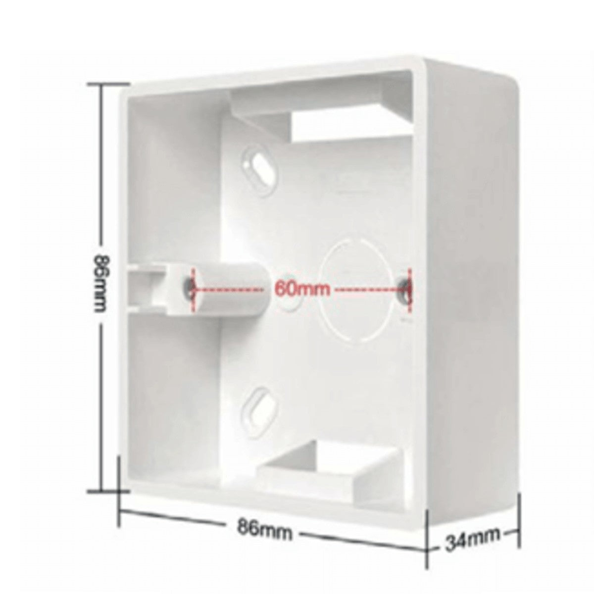 Caja de superficie Atmoss para termostato 86 × 86 × 34 mm - referencia TERM-003