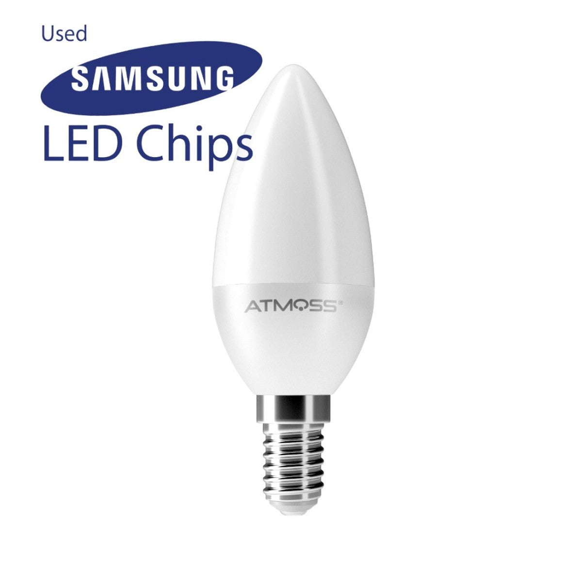 Bombilla LED vela Atmoss C37 E14 6 W 5000 K - referencia BLED218
