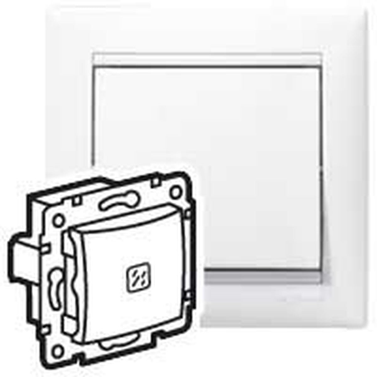 Conmutador luminoso Legrand Valena 1P 10 A blanco - referencia 774426