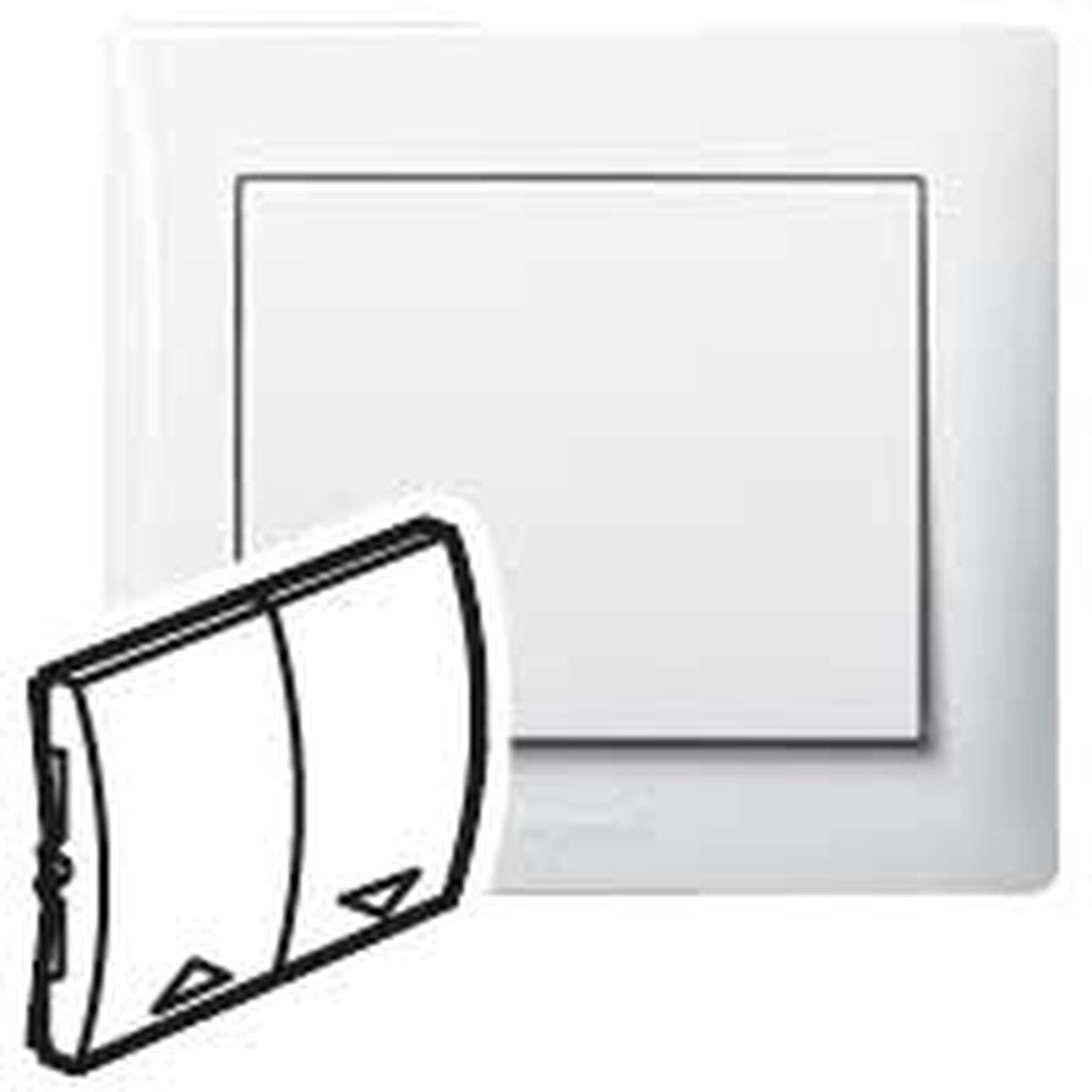 Tecla doble de persianas Legrand Galea Life blanca - referencia 777014