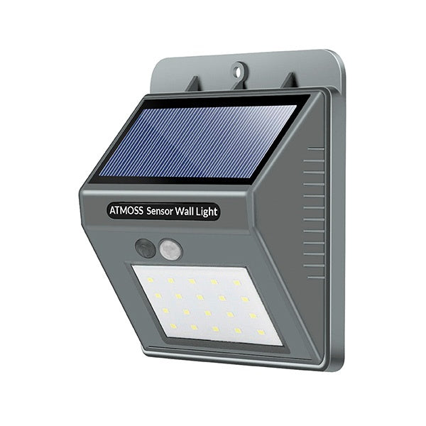 Aplique LED solar de pared gris 4,5 W 200 lm 5000 K Atmoss – Ref. APQ-004