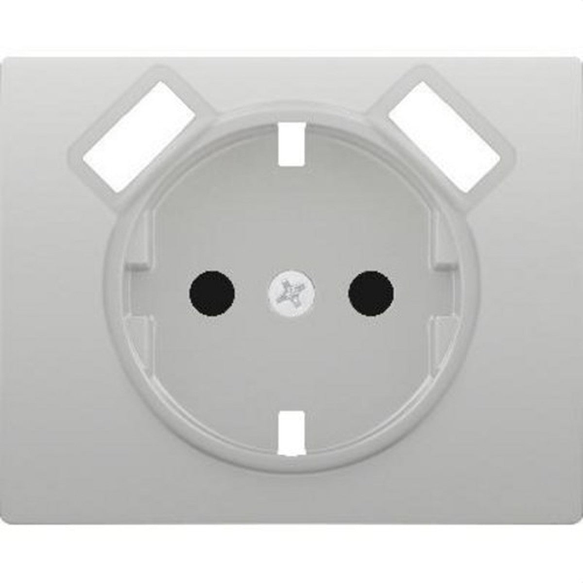Tapa base enchufe seguridad 2 USB serie Iris aluminio mercurio BJC - referencia 18724USBMA