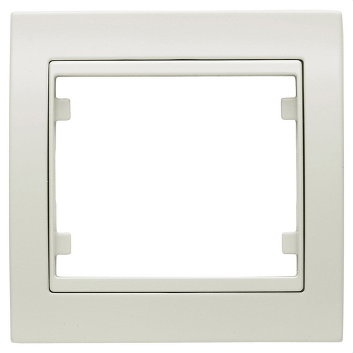 Marco 1 elemento señalización en zamak serie Mega en blanco satín BJC - referencia 22001-BSL