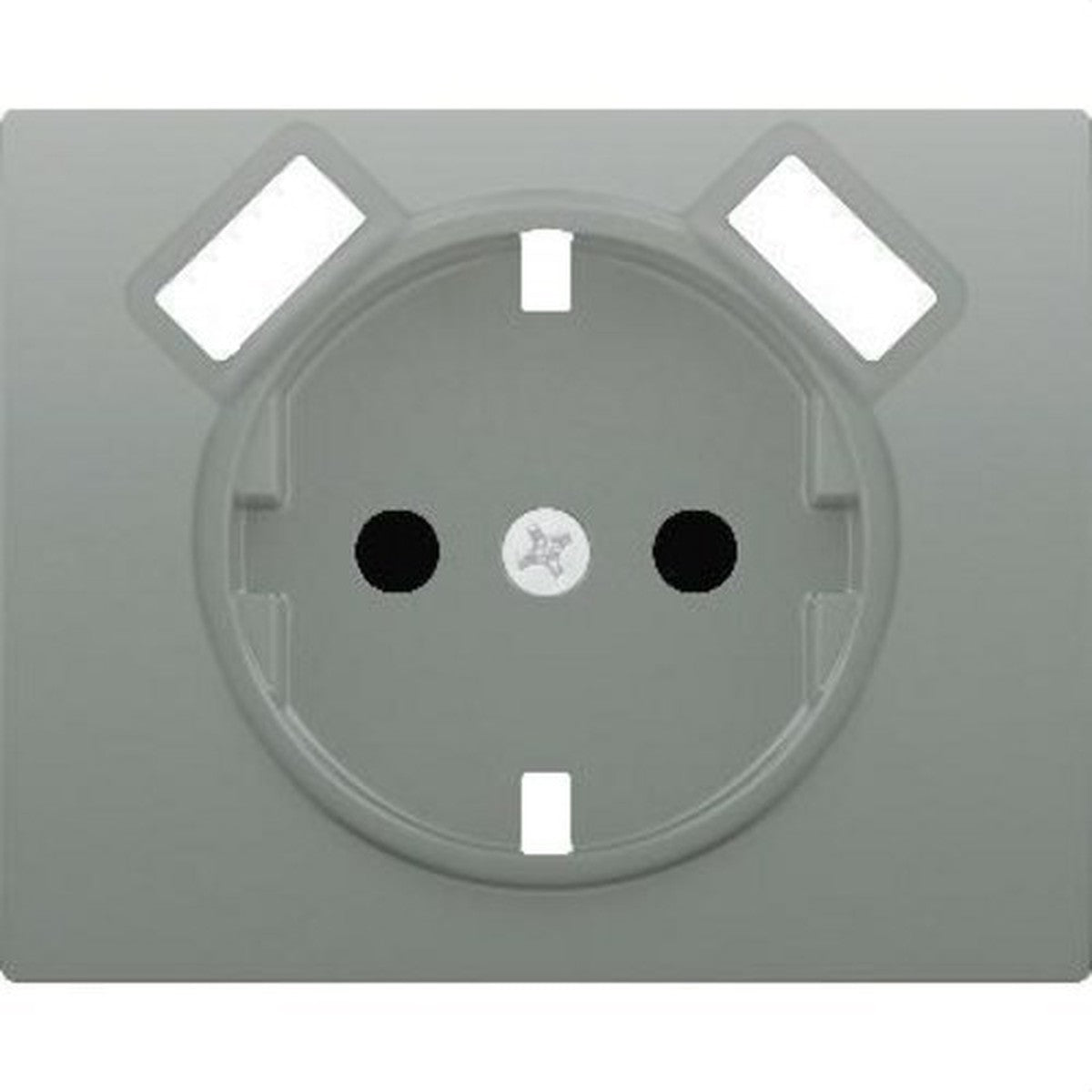 Tapa base enchufe seguridad 2 USB serie mega aluminio fusión BJC - referencia 22724USBAF