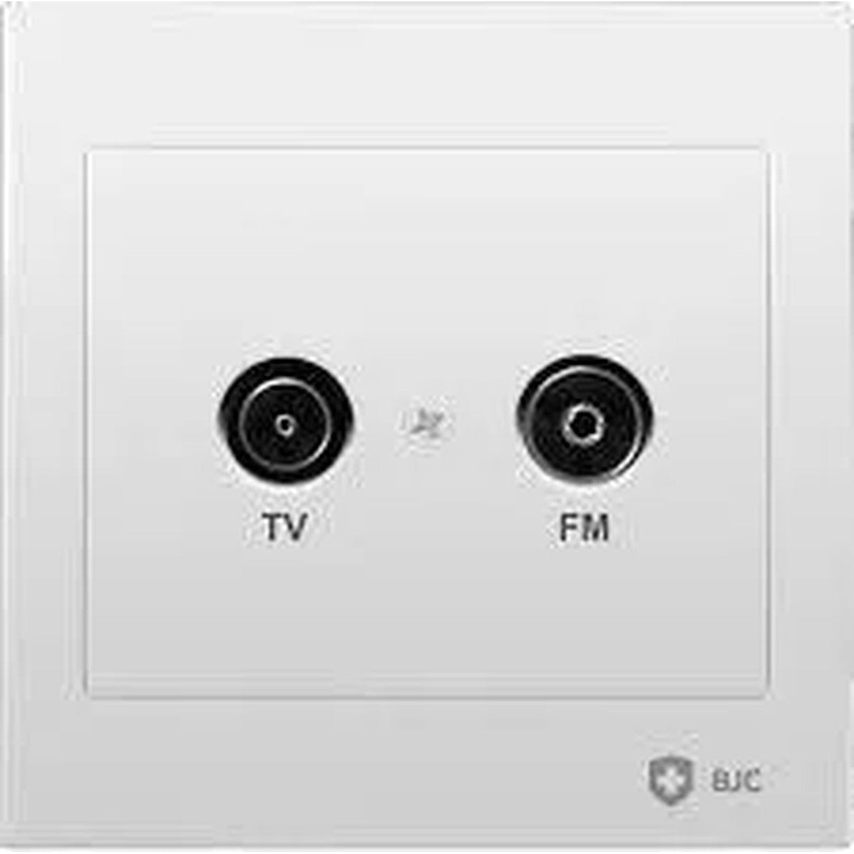 Toma de TV-FM antibacteriana BJC Iris blanca - referencia 18330-BF