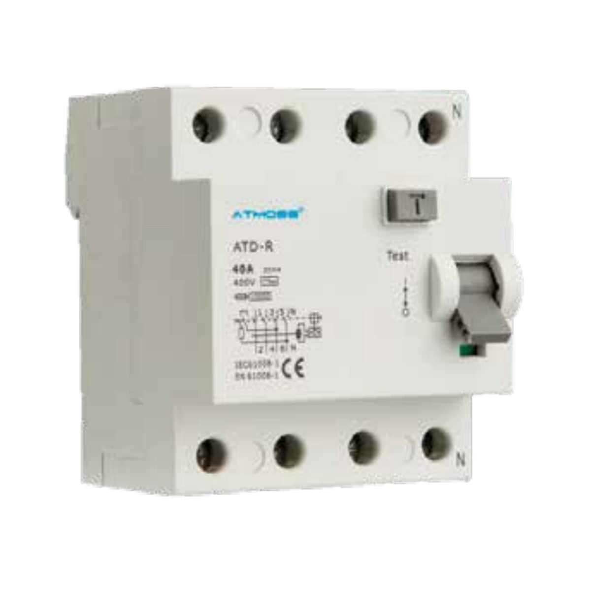 Interruptor diferencial ATMOSS 4P 40 A 30 mA tipo AC 6 kA - referencia 200-DIF019