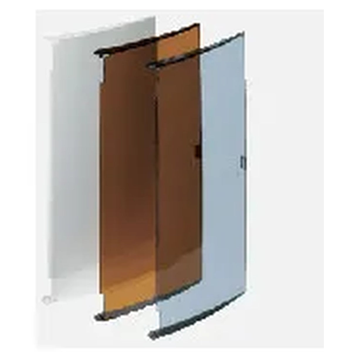 Puerta transparente azul Hager para cajas VX24C y VX25C - referencia VZ166
