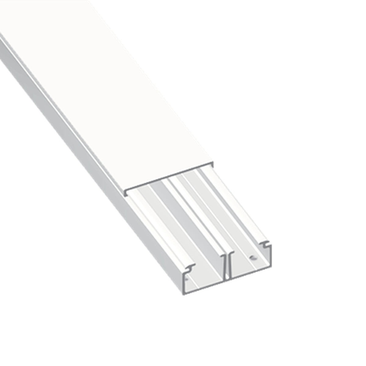 Moldura Unex U23X con tabique 10×30 mm blanca - referencia 78073-2