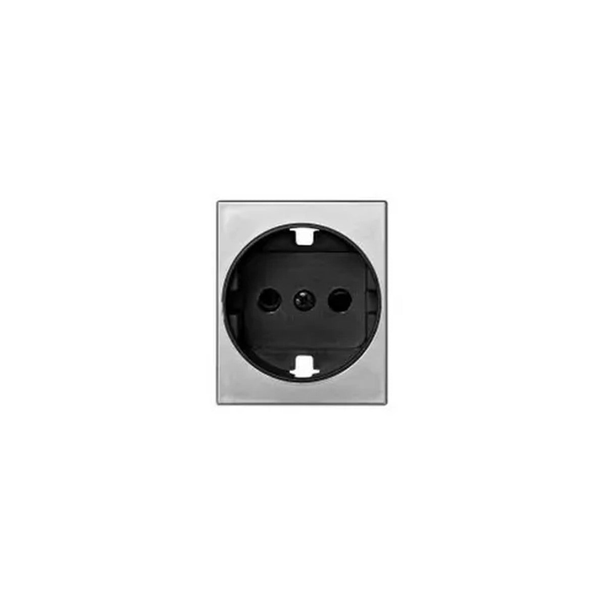 Tapa Schuko con seguridad Simon 82 aluminio - referencia 82041-53
