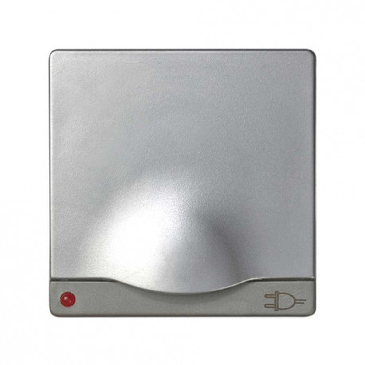 Tapa articulada Schuko con piloto Simon 82 aluminio - referencia 82099-33