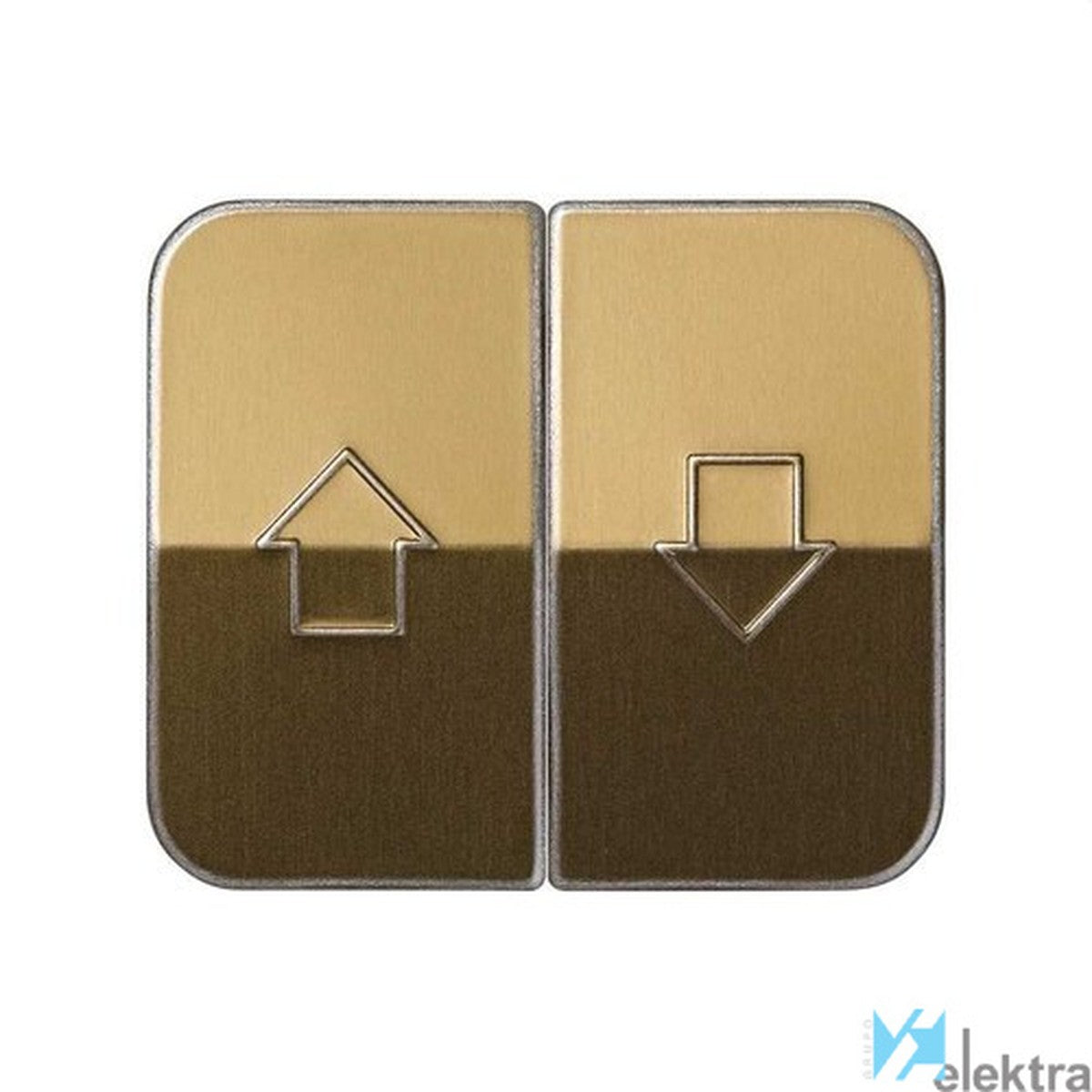 Tecla doble para persianas Simon 75 bronce - referencia 75028-36