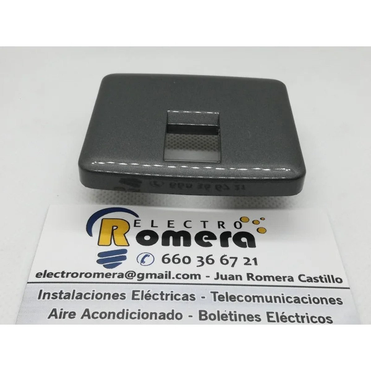Tapa para toma telefónica Niessen Arco grafito – Ref. 8217.1-GF
