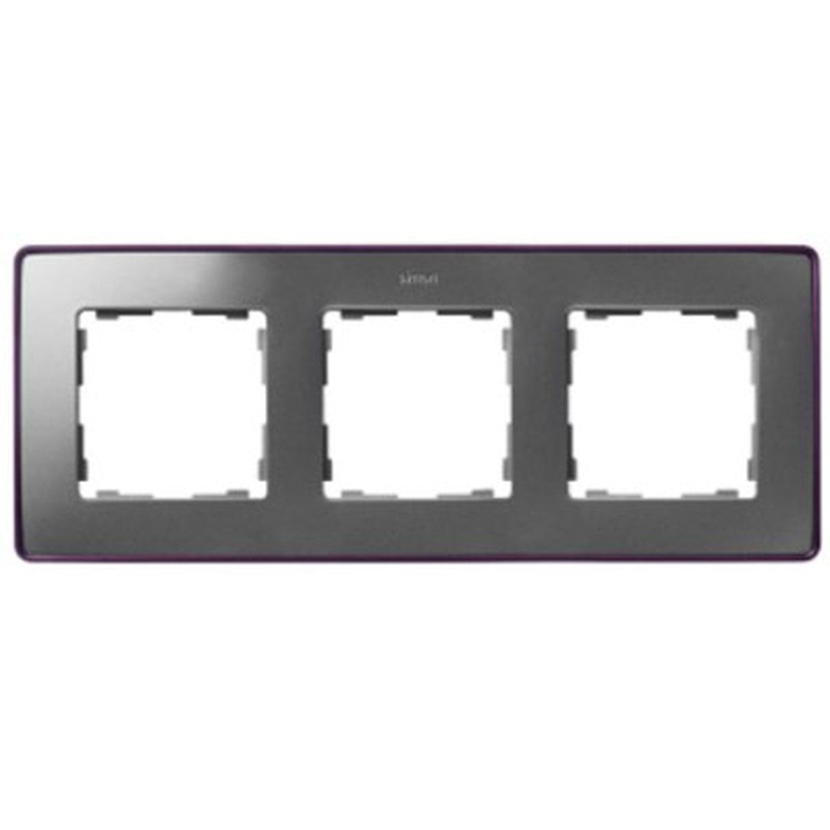 Marco Simon 82 Detail de 3 elementos aluminio frío con base morada – Ref. 8201630-254