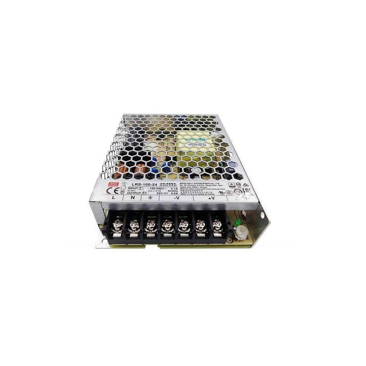 Fuente de alimentación ATMOSS Mean Well LRS-100-24 100 W 24 V – Ref. ALM-020