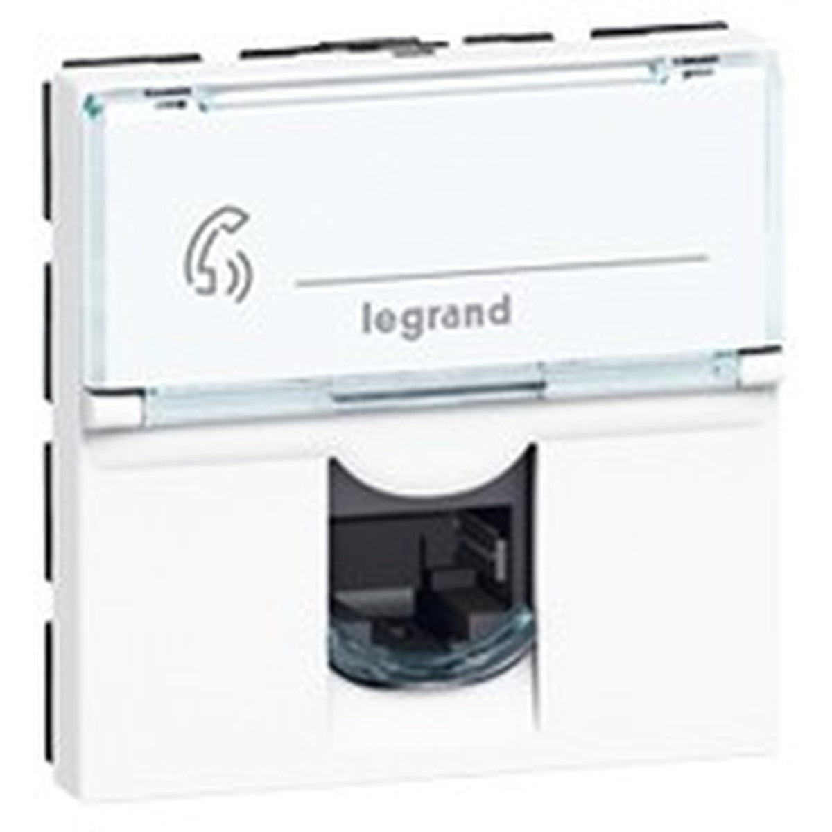Toma RJ45 Legrand Mosaic categoría 6 UTP blanca, 2 módulos – Ref. 078661
