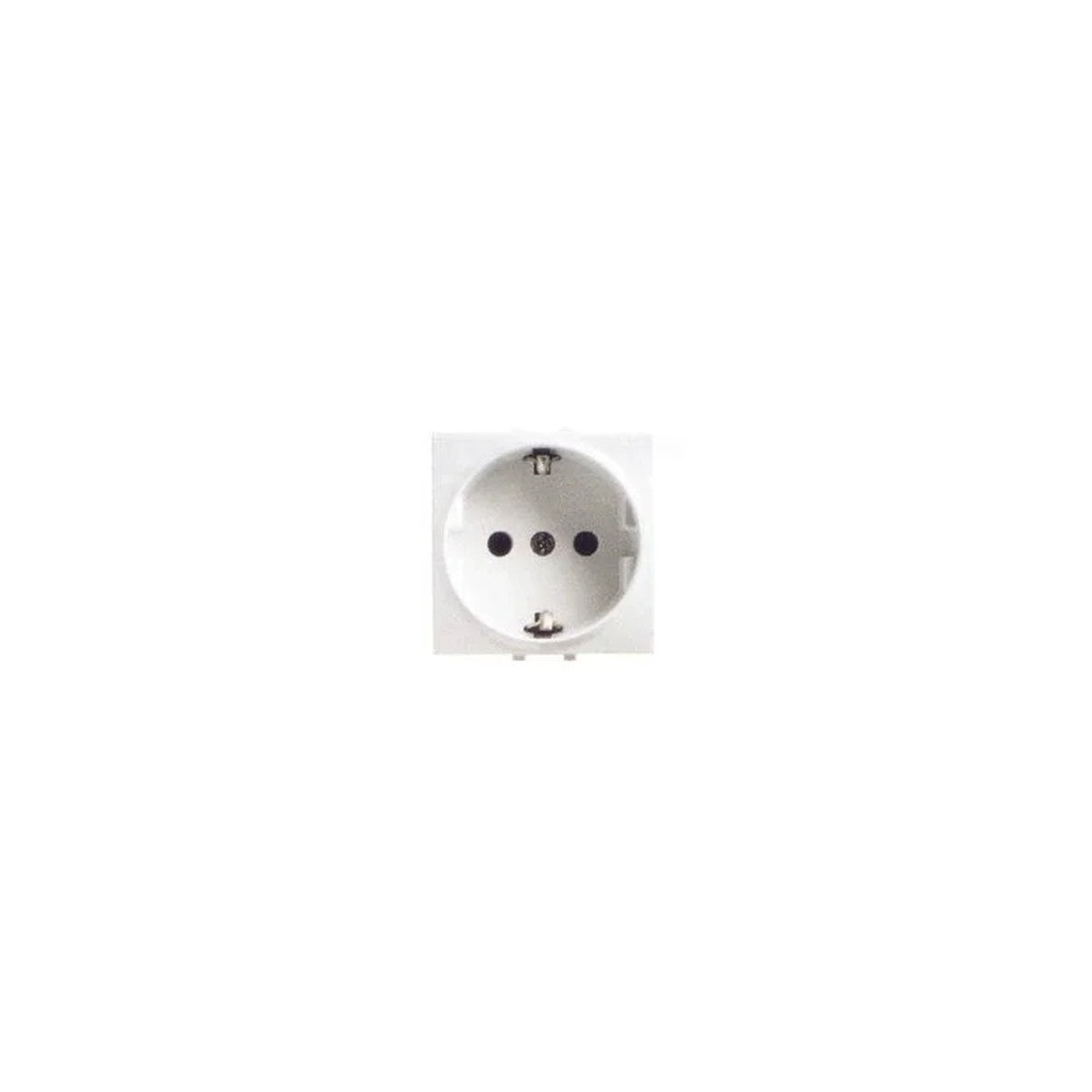 Base de enchufe Schuko Eunea Unica 2P+T blanco polar con tornillos – Ref. U3.036.18
