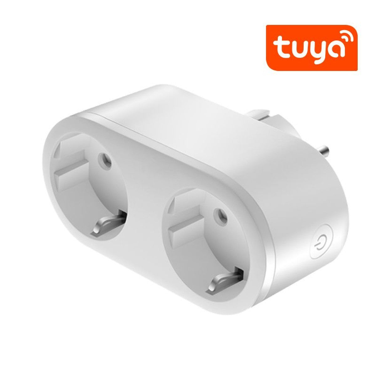 Enchufe inteligente doble ATMOSS 2 × 16 A Wi-Fi blanco – Ref. ACLED-133