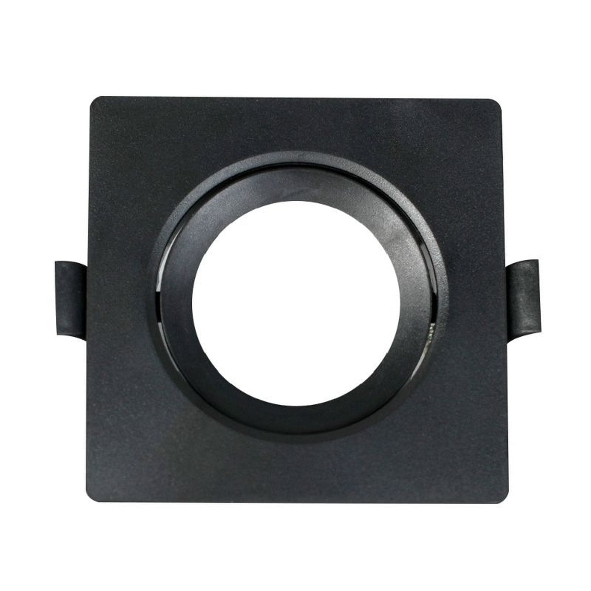 Aro basculante ATMOSS cuadrado GU10 negro, 90 × 90 × 35 mm – Ref. ARO-096 - ATMARO096