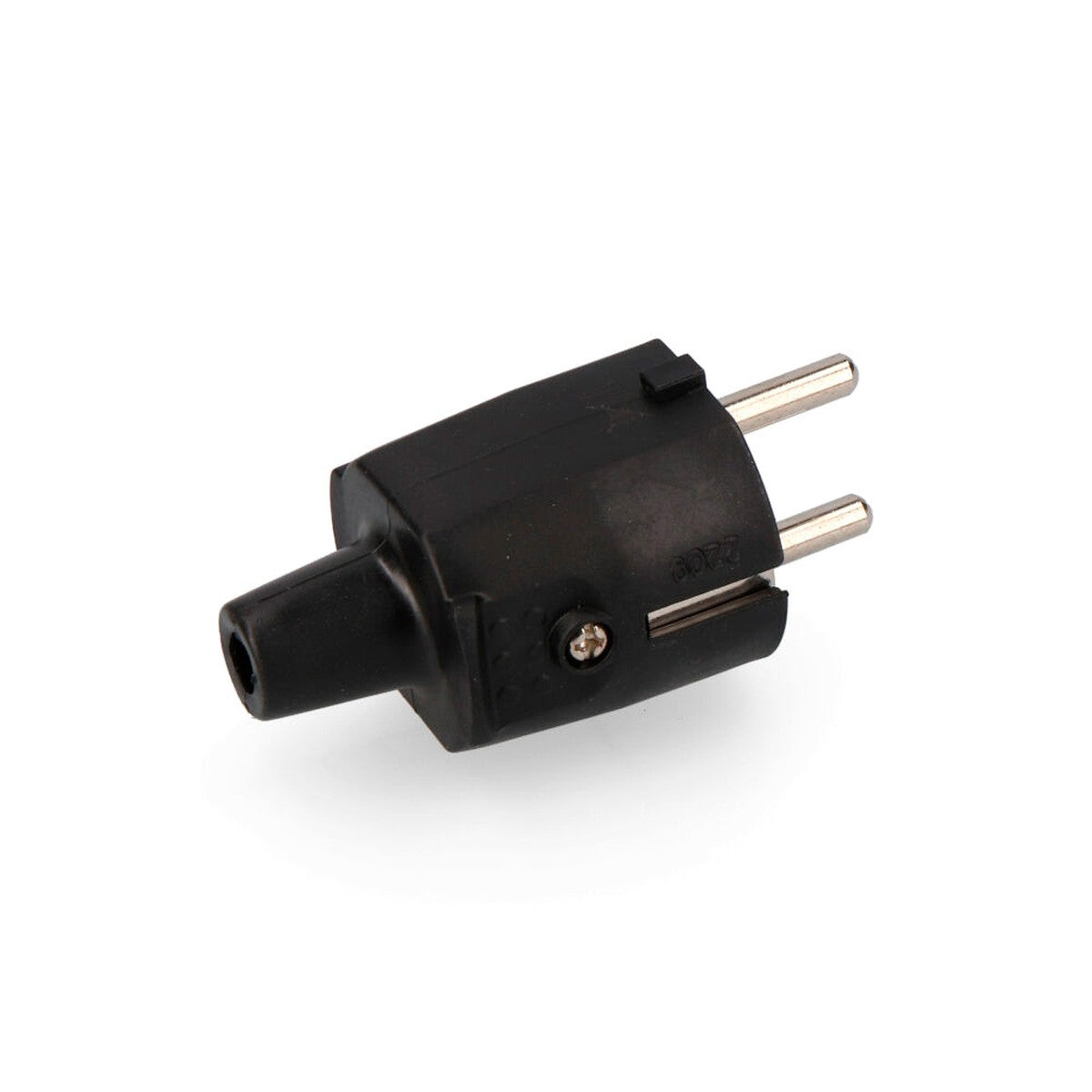 Clavija de goma EDM tipo F 16 A 250 V IP44 negra – Ref. E42003