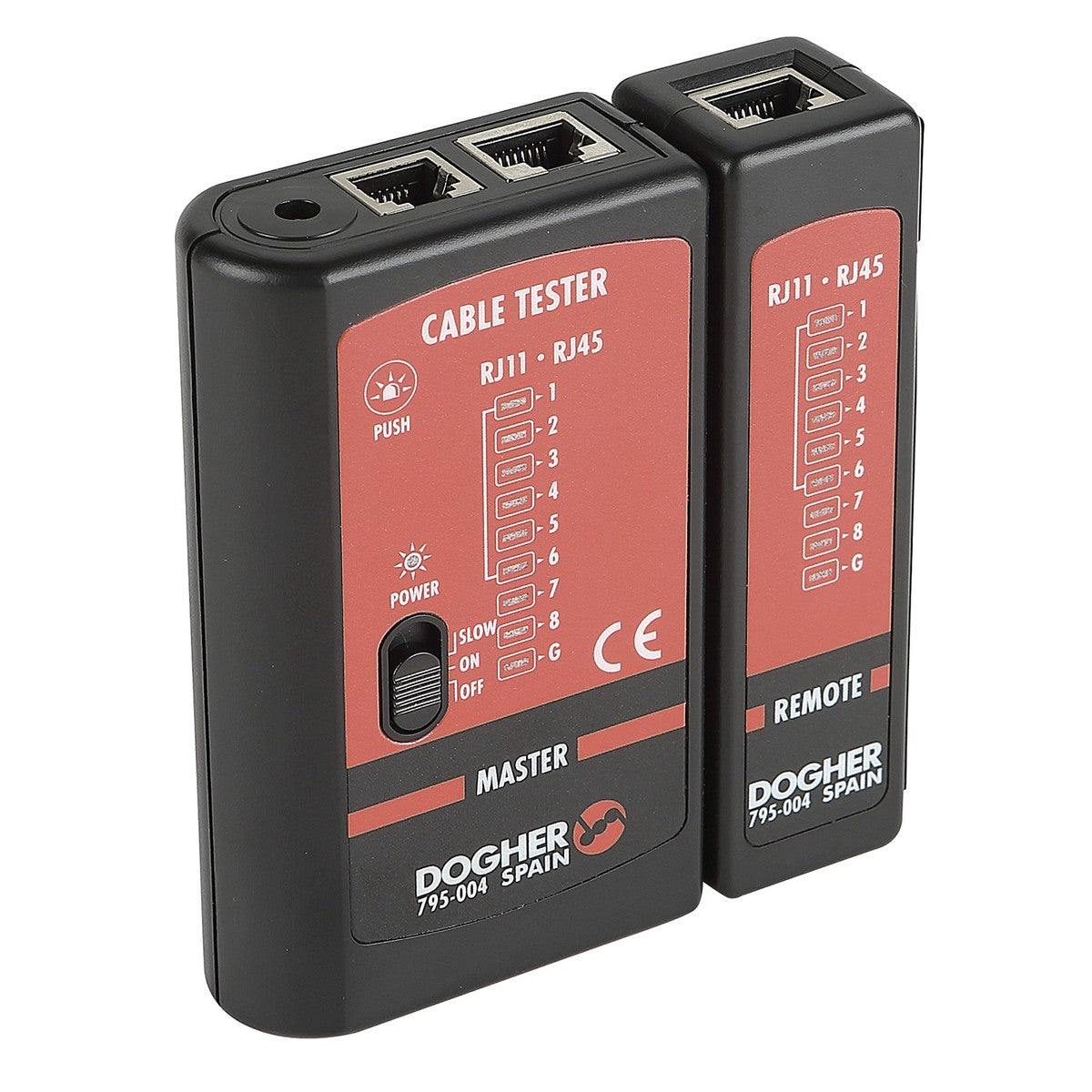 Comprobador de cables de red Dogher RJ45, RJ12 y RJ11 - referencia 795-004