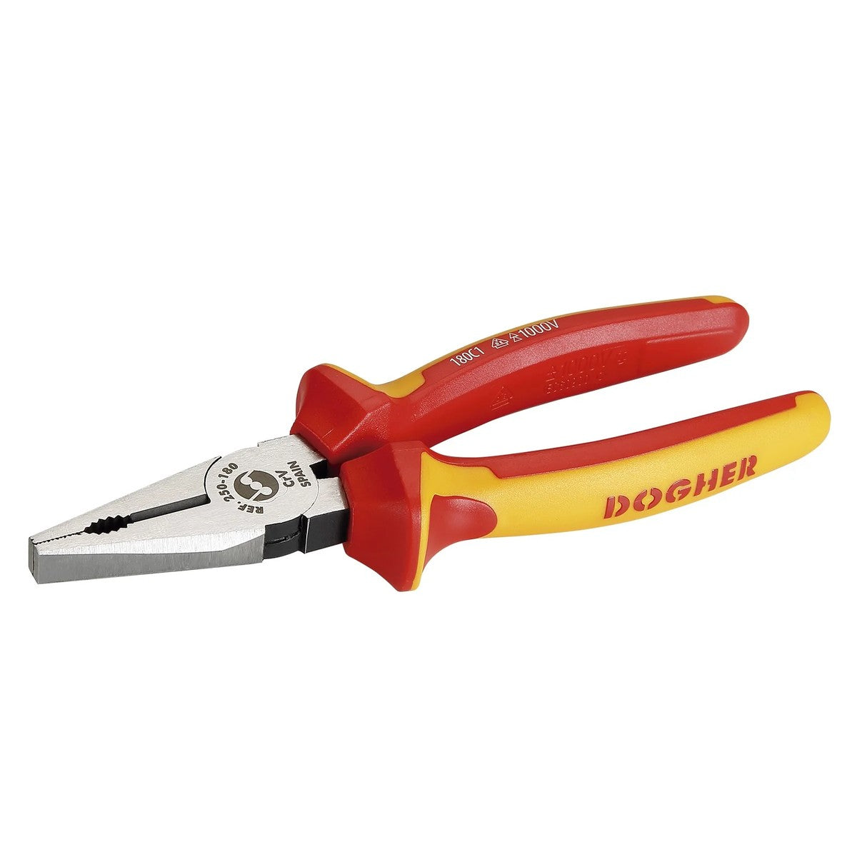 Alicate universal aislado Dogher VDE 1000 V 180 mm - referencia DOG250180C