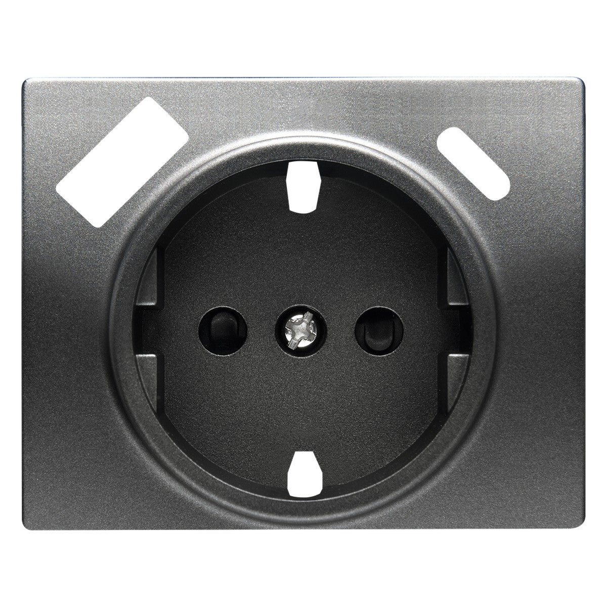 Tapa para base Schuko con USB A+C BJC Mega antracita Cosso - referencia 22724-USBC-AC