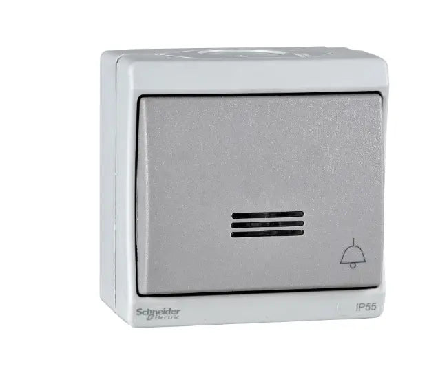 Pulsador estanco con símbolo de timbre Schneider Electric Estanca 55 · Ref. ENN35762