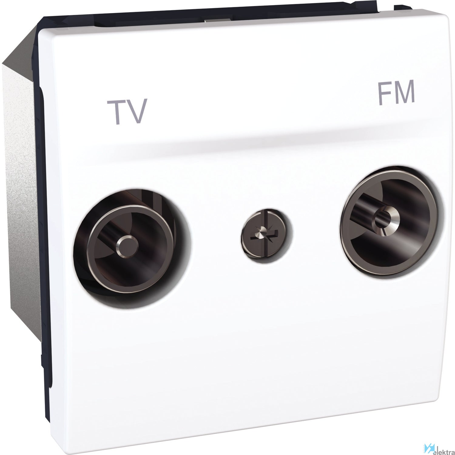 Toma TV FM intermedia Schneider Unica U3.453.18 blanco polar