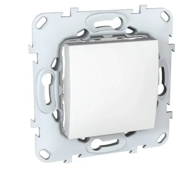 Interruptor con bastidor Schneider Unica U5.201.18 blanco polar
