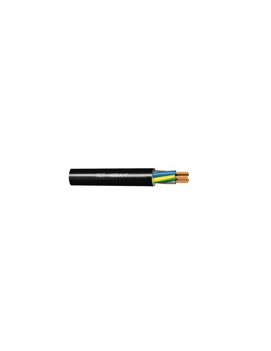 Cable manguera H05VV-F 2x2,5 blanco RCT rollo 25 metros