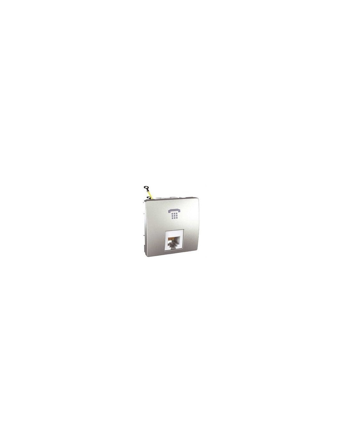 Toma RJ12 seis contactos Schneider Unica U3.497.30 aluminio