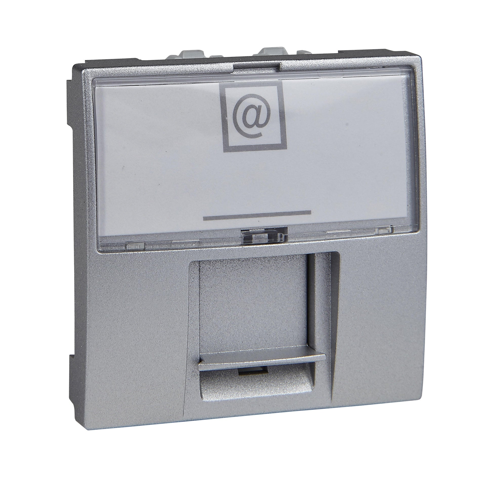 Toma RJ45 categoría 6 UTP Schneider Unica MGU3.415.30 aluminio