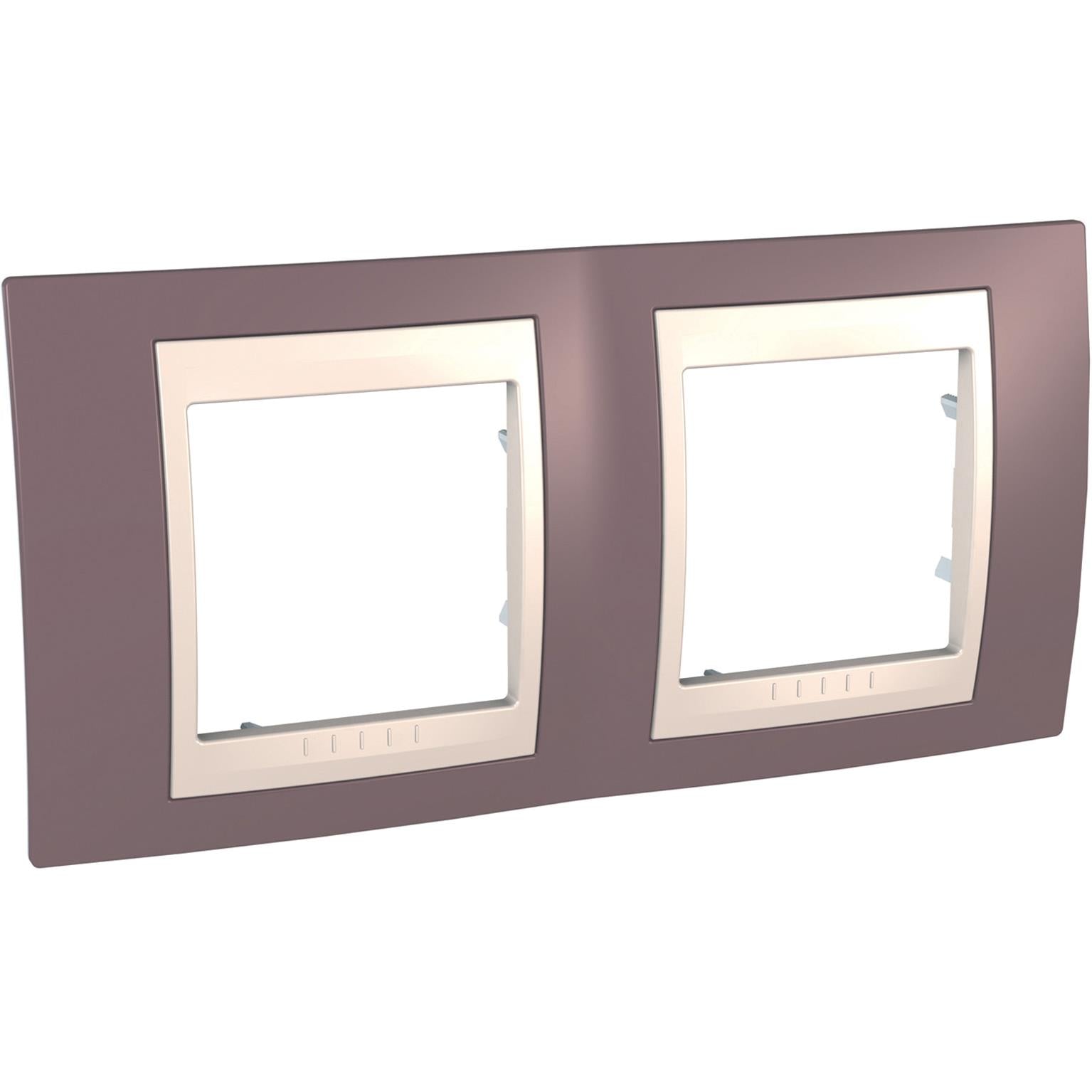 Marco horizontal dos elementos Schneider Unica Plus MGU6.004.576 malva