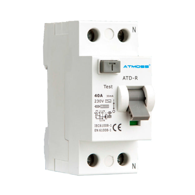 Diferencial 2p 10ka tipo ac 40a 30ma Atmoss 100DIF0002