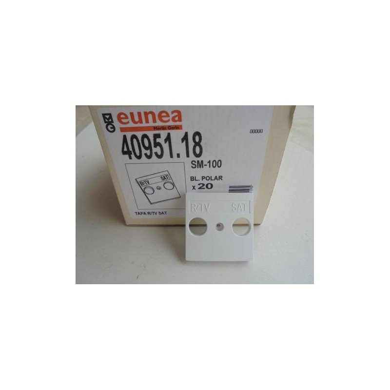 Tapa R/TV-SAT Eunea SM 100 blanco polar 40951M.18